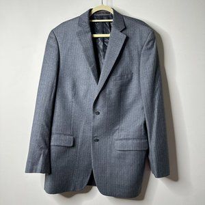 Tasso Elba Grey Wool/Cashmere Blend Suit Jacket 42L